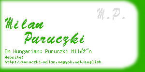 milan puruczki business card